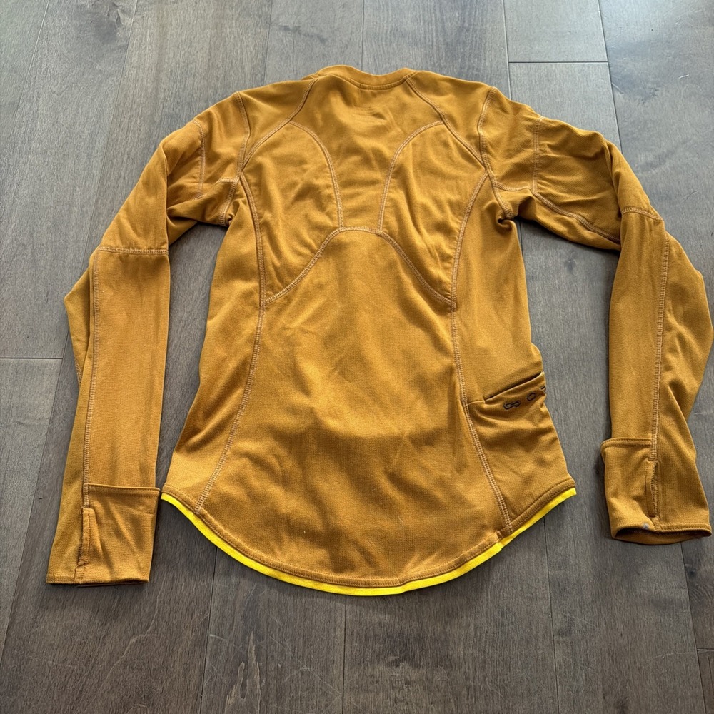 Oros Find Your Beyond Women's Long Sleeve Shirt Orange Size Small Pullover - Picture 3 of 6